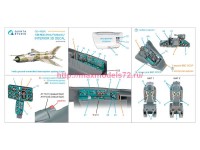 QD+48580   3D Декаль интерьера кабины МиГ-21БИС Ранний (с системой Лазурь-М) (Eduard) (с 3D-печатными деталями) (attach3 89439)